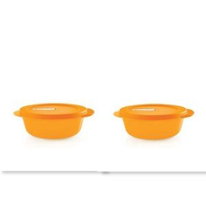 Tupperware CrystalWave PLUS Round set of 2-NWOT